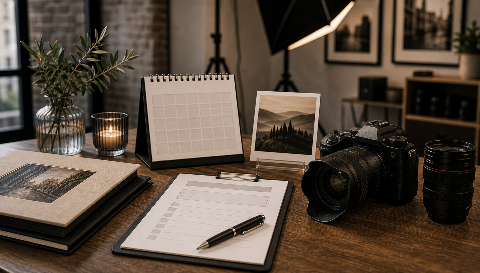 Set per fotografia di personal branding con ambientazione curata